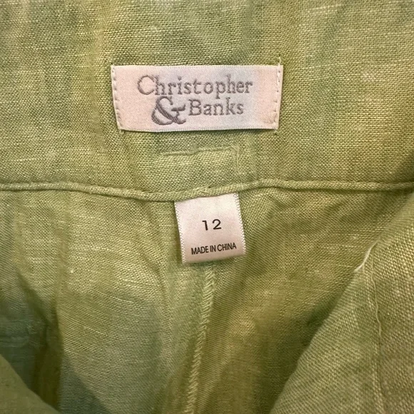 End of summer clear out 🔥Make an offer!! Christopher & Banks Light Linen Pants - Picture 3 of 4